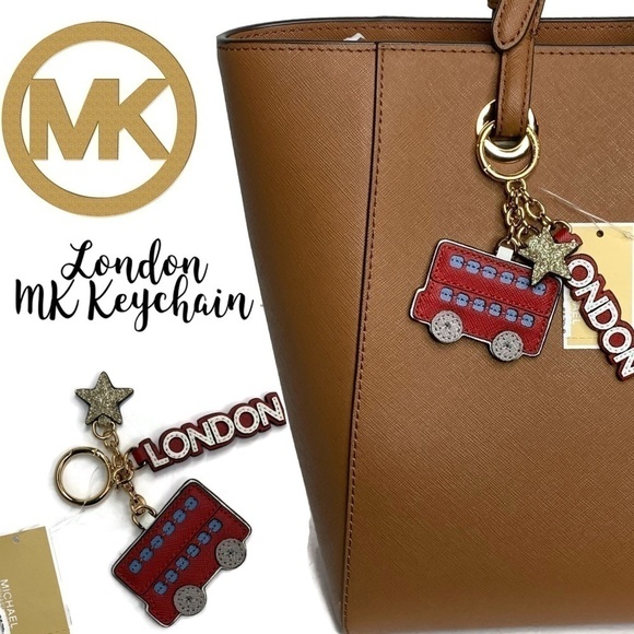 MK Michael Kors London Double Decker Bus Keychain - Picture 1 of 3